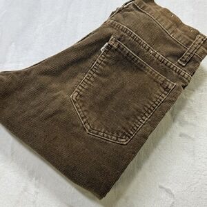 Vintage 1977 Levi's 519 Corduroy Pants Brown USA 28x32 70s White Tab Talon